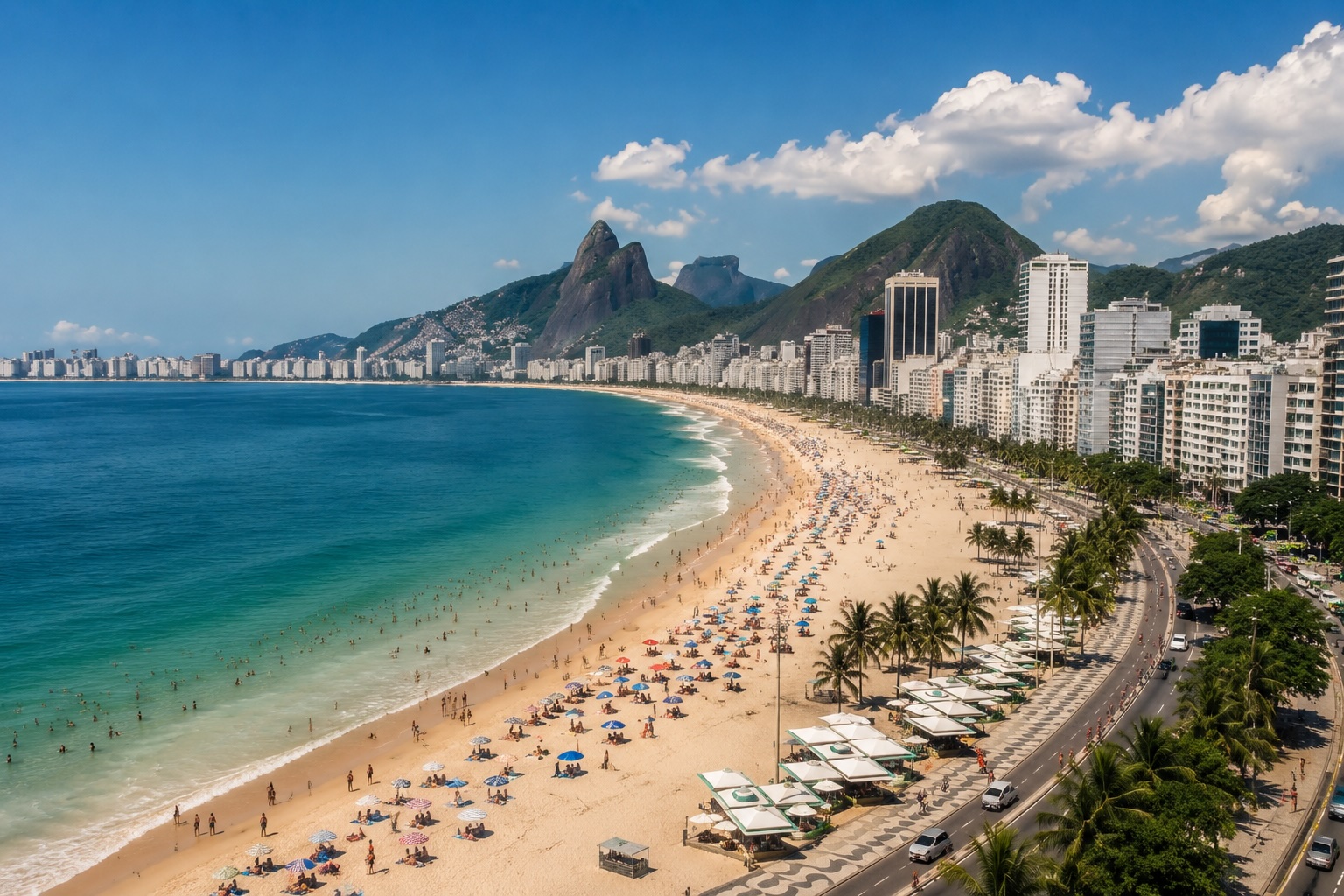 Copacabana beach promenade Rio de Janeiro