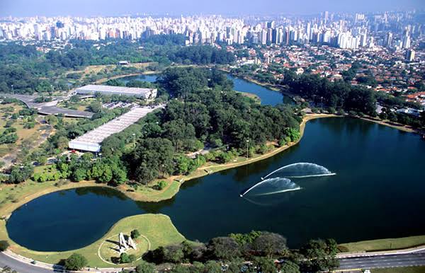Ibirapuera Park Sao Paulo lake obelisk