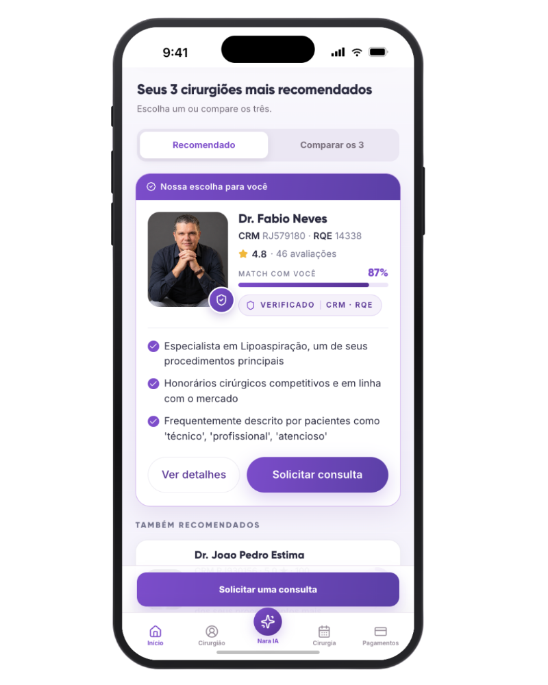 Tela do passo 2 da jornada Nuviya